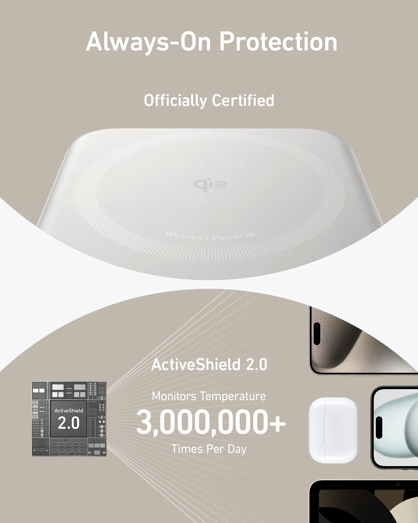 Anker MagGo Power Bank (10K, Qi2 Certified) | W Fast Wireless Charger with Smart Display & Kickstand