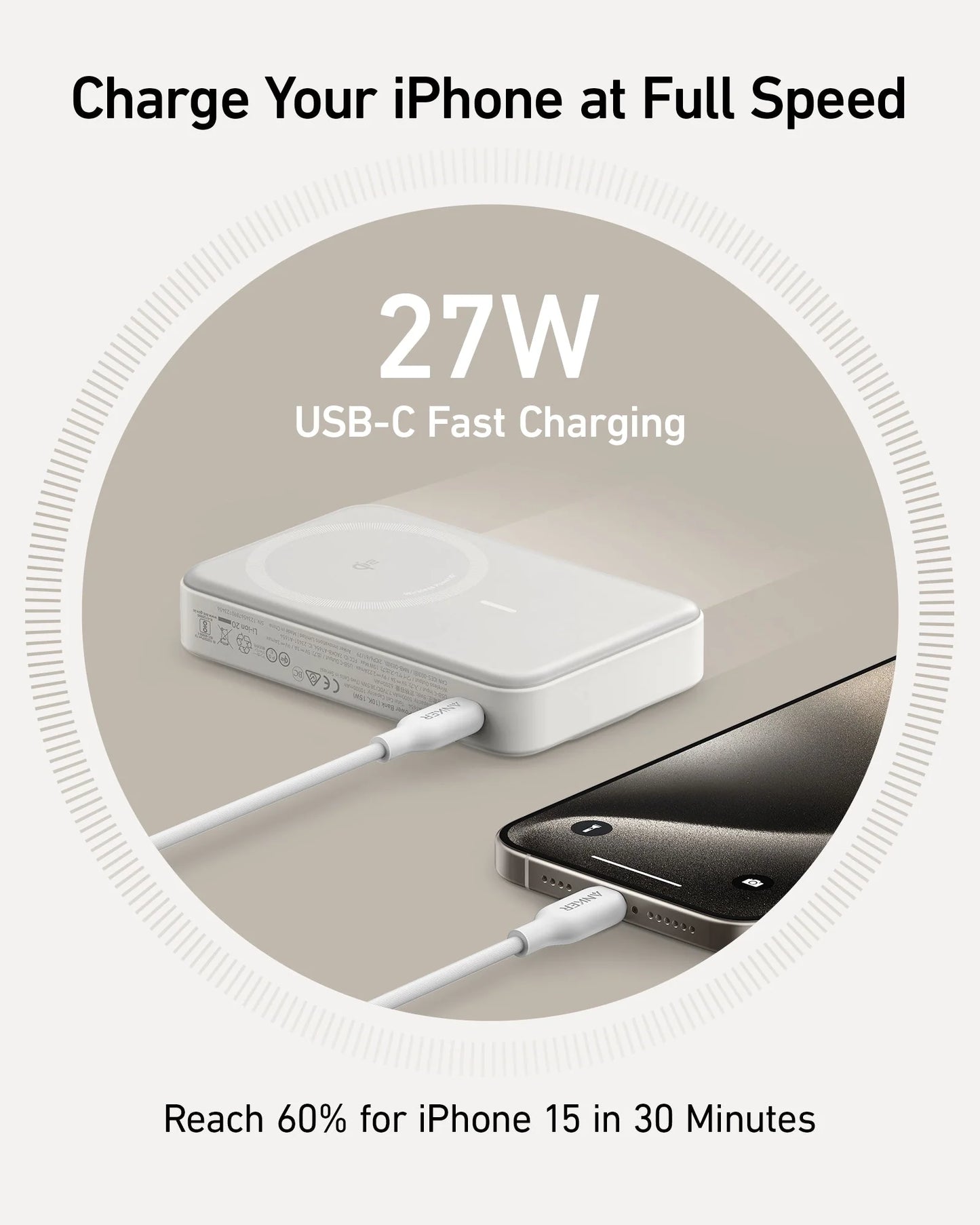 Anker MagGo 3-in-1 Qi2 Wireless Charging Station & Power Bank | 15W Fast MagSafe Charger, Foldable Travel Design