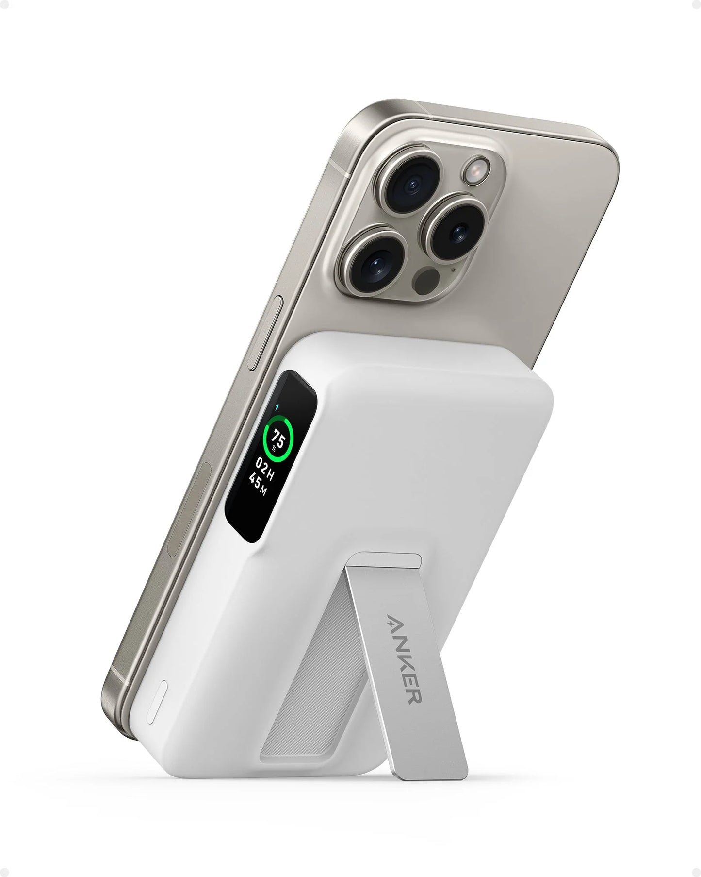 Anker MagGo 3-in-1 Qi2 Wireless Charging Station & Power Bank | 15W Fast MagSafe Charger, Foldable Travel Design