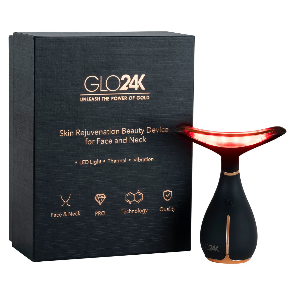 GLO24K Skin Rejuvenation Beauty Device for Face & Neck