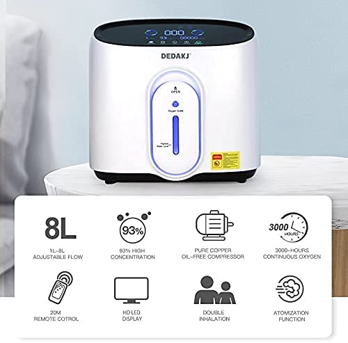 Advanced 1L–8L Oxygen Concentrator with HD Touchscreen & Built-in Stabilizer