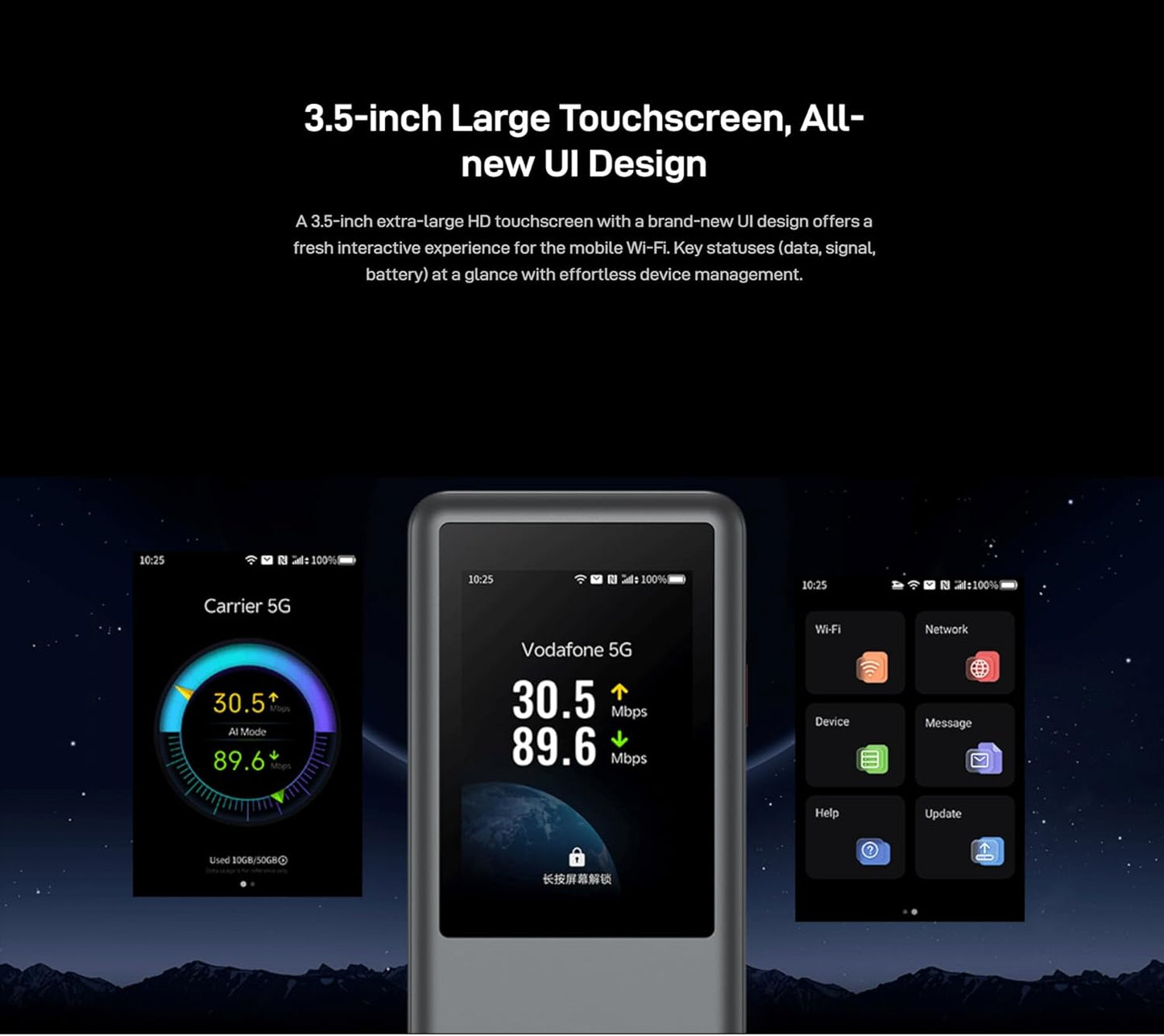 ZTE U60 Pro MU5250 5G Pocket WiFi Router – Qualcomm X75 | WiFi 7 | 10000mAh Battery