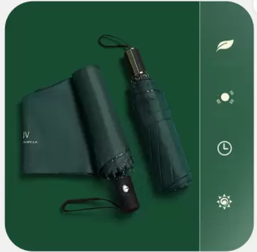 Automatic open UV Umbrella/ 8 Bones /Creative Sun Protection/ Vinyl Protective umbrella - set of 3pcs