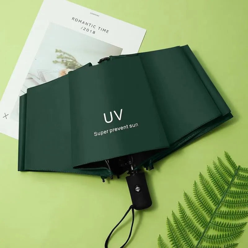 Automatic open UV Umbrella/ 8 Bones /Creative Sun Protection/ Vinyl Protective umbrella - set of 3pcs