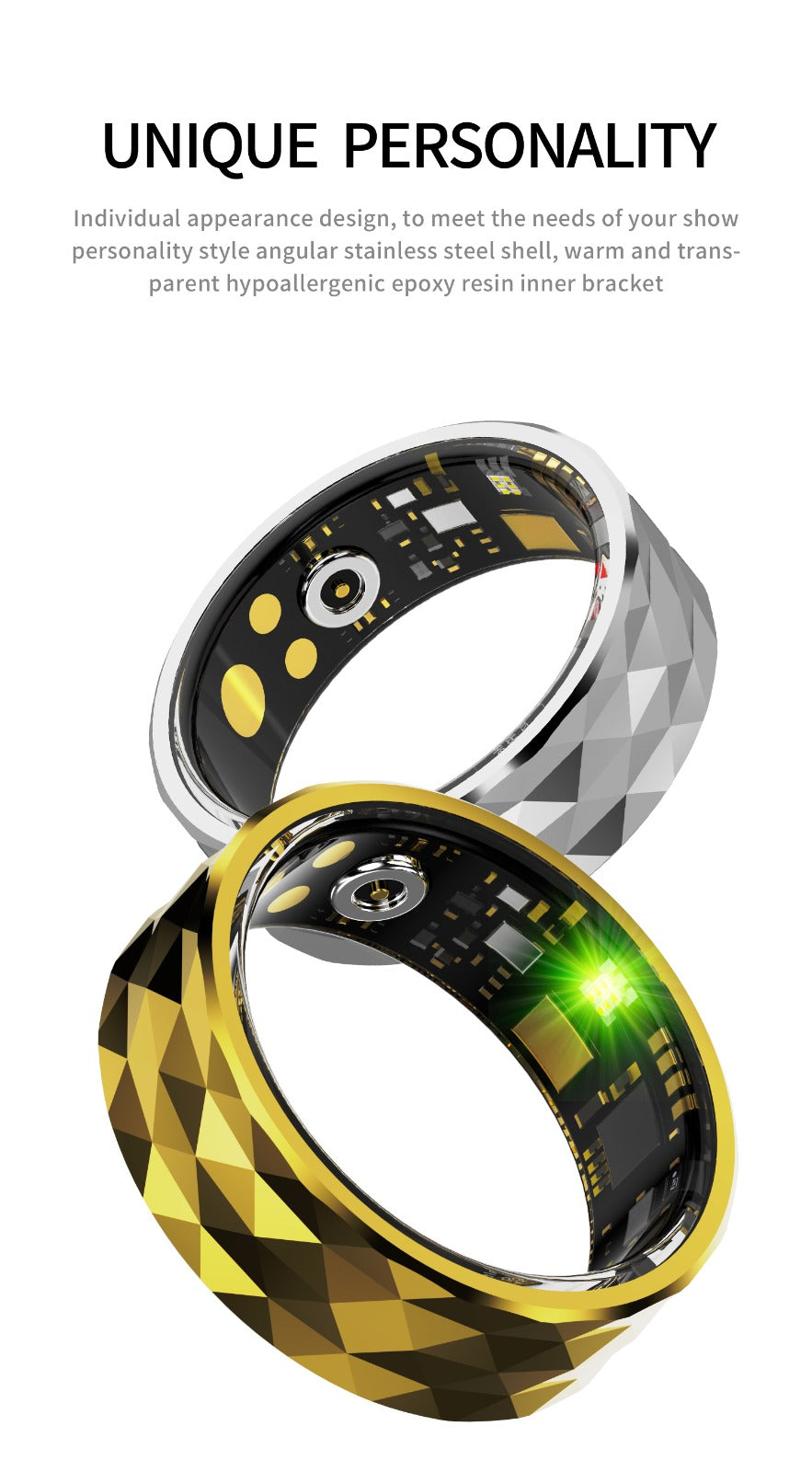 Songan Smart Ring - USB Rechargeable/ Weight Measurer/ Health Tracker