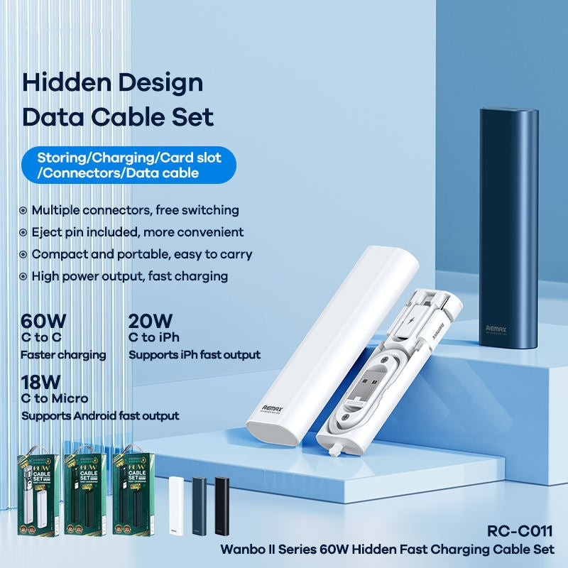 Songan Cool Cable 60W Hidden Fast Charging Cable Set