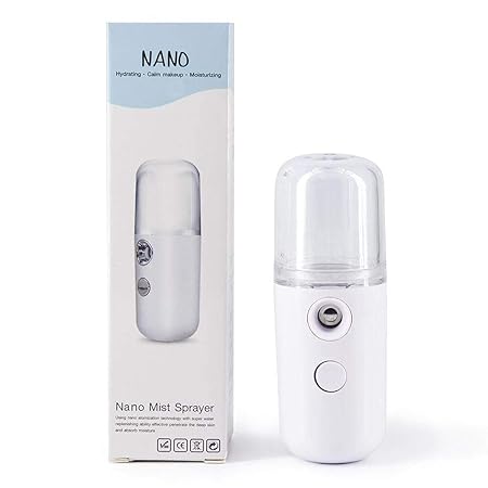 Nano Facial Mist Sprayer, Portable Cool Mist Facial Steamer Handy Mist Sprayer for Face Moisturizing & Hydrating Mini USB