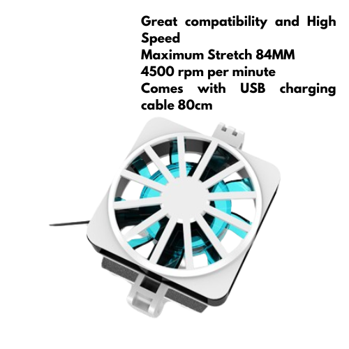 Wintech Universal Gaming Phone Cooler Portable RGB Fan Holder Heat Sink Anchor Game Radiator