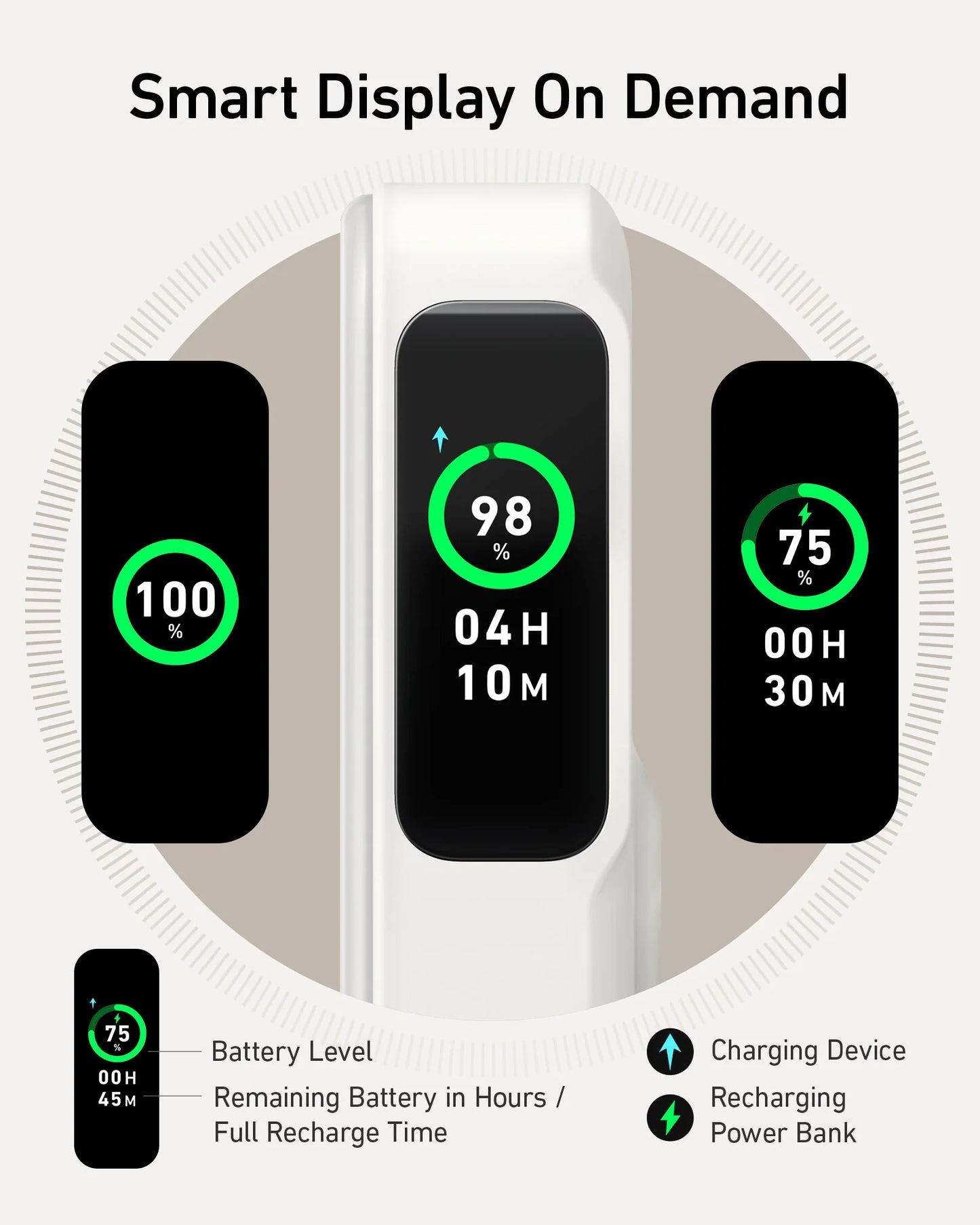 Anker MagGo Power Bank (10K, Qi2 Certified) | W Fast Wireless Charger with Smart Display & Kickstand