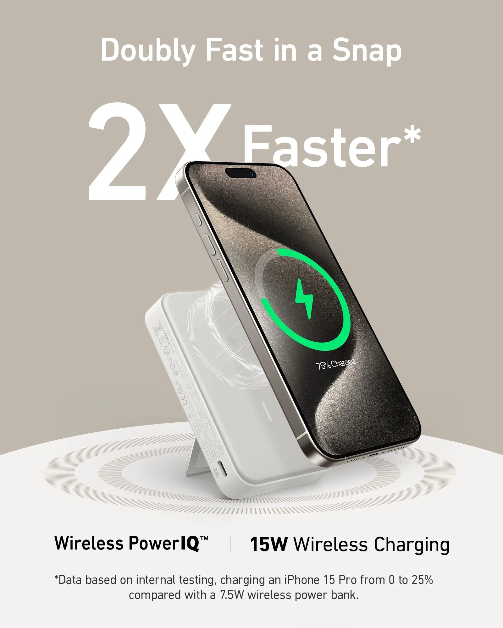 Anker MagGo 3-in-1 Qi2 Wireless Charging Station & Power Bank | 15W Fast MagSafe Charger, Foldable Travel Design