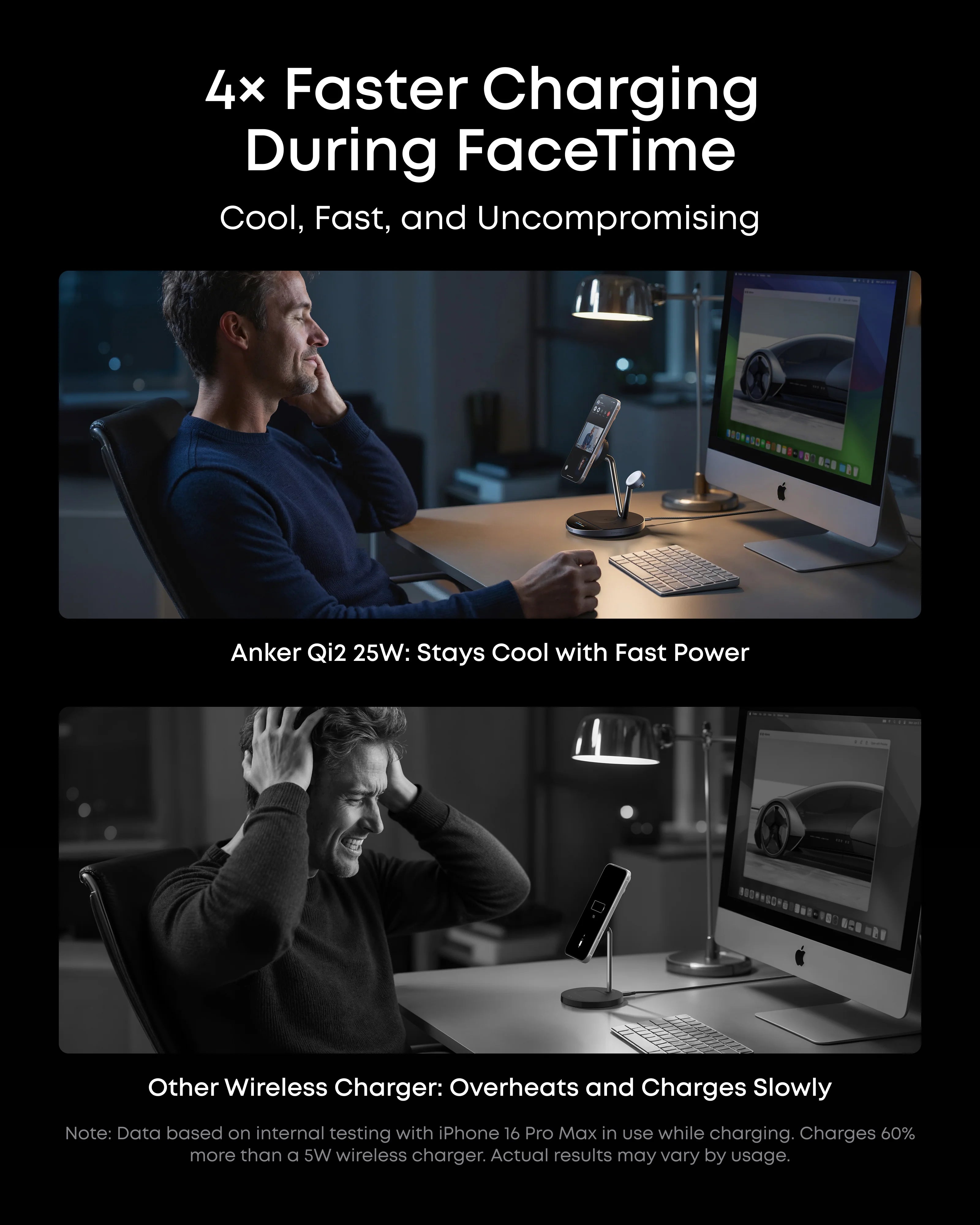 Anker Prime 3-in-1 MagGo Wireless Charging Station | 25W Fast MagSafe Charger with TEC Cooling & Smart Display