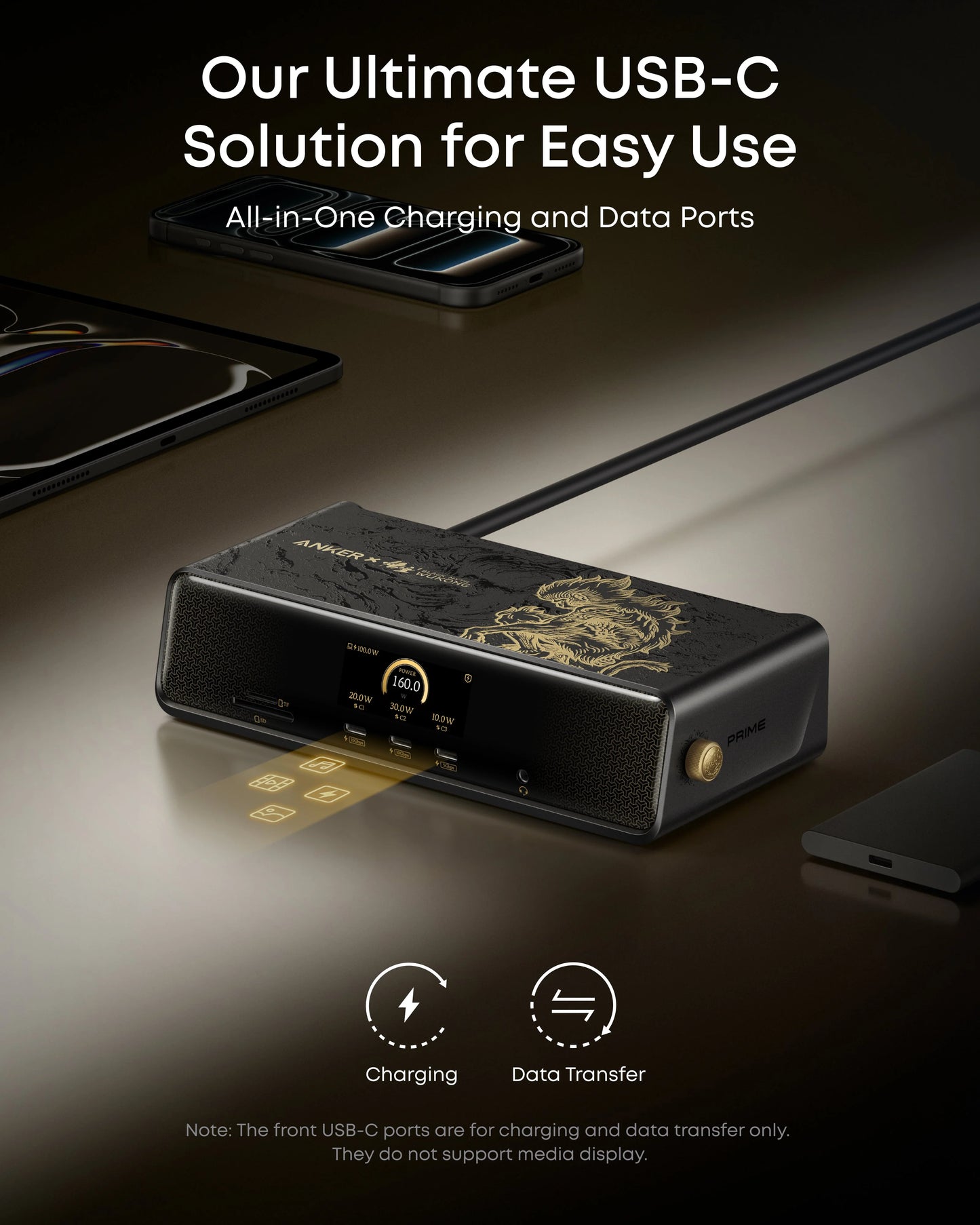 (Anker × Black Myth: Wukong Edition) Anker Prime Docking Station (14-in-1, Triple Display, DisplayLink) with DL7400