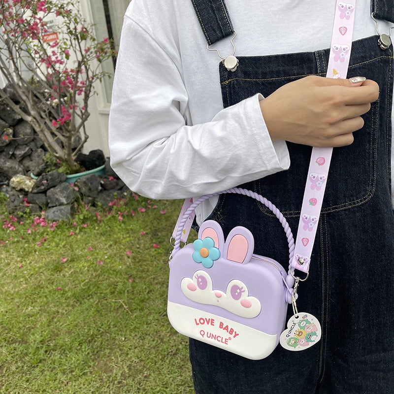 Cute Cartoon Mini Sling Bag for Kids – Bear & Bunny Design | Love Baby Q Uncle