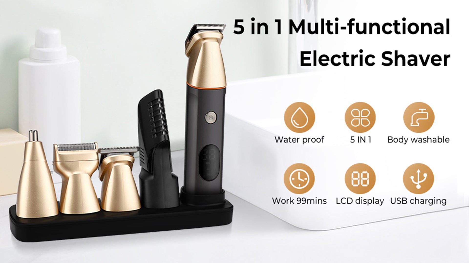 Full Body Trimmer 5 in 1 attachments