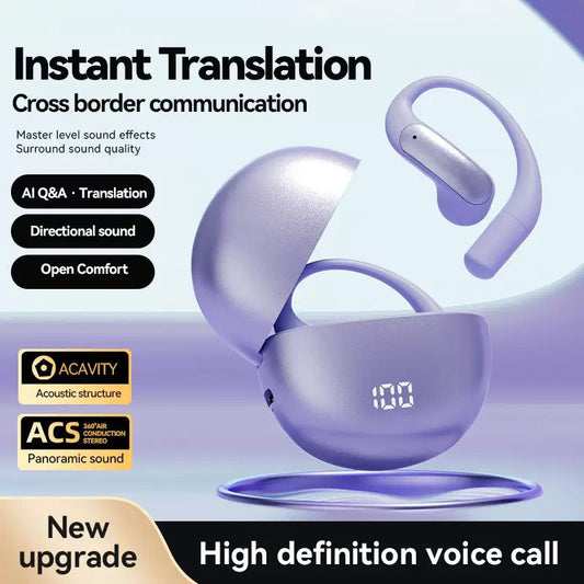 Wirelss Multi-Language Translator  Earphones with HD Voice & Immersive Sound