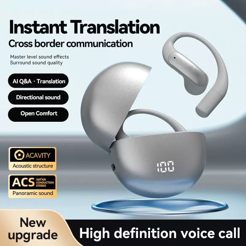 Wirelss Multi-Language Translator  Earphones with HD Voice & Immersive Sound