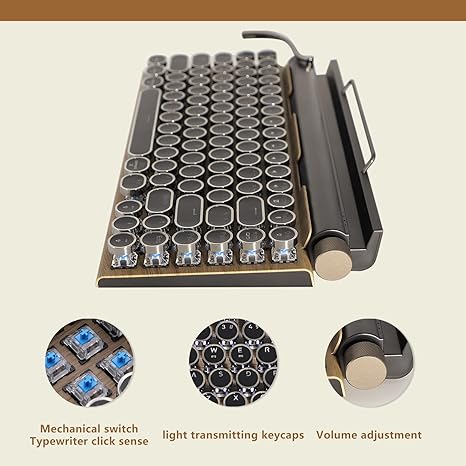 Songan®️ Retro Wireless Mechanical Keyboard