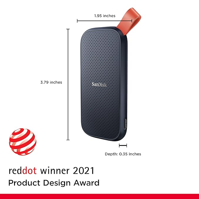 SANDISK 1TB Portable SSD, 800MB/s R, USB 3.2 Gen 2, Rugged SSD with Upto 2 Meter Drop Protection, Type-C to Type-A Cable, PC & Mac Compatible, 3 Y Warranty, External SSD