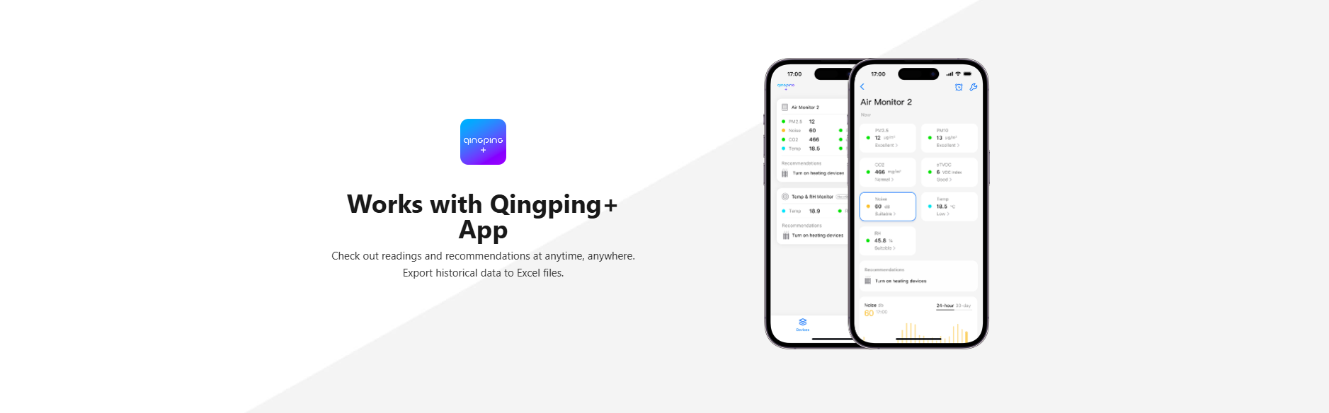 Qingping Air Monitor 2 -  7 metrics · Replaceable PM sensor · Automation · Touchscreen · Wi-Fi connectivity