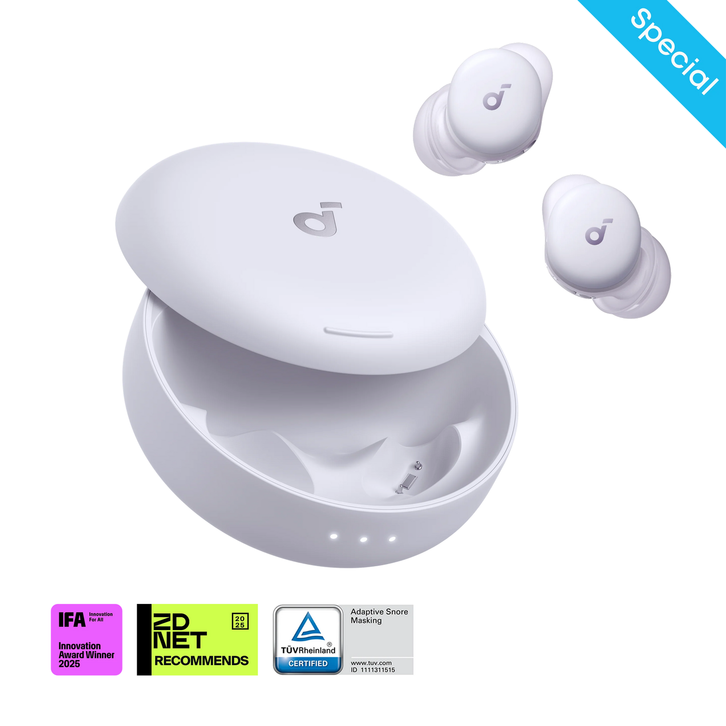 Anker Soundcore Sleep A30 Special Smart Sleep Earbuds with ANC, Snore Masking & Sleep Monitoring