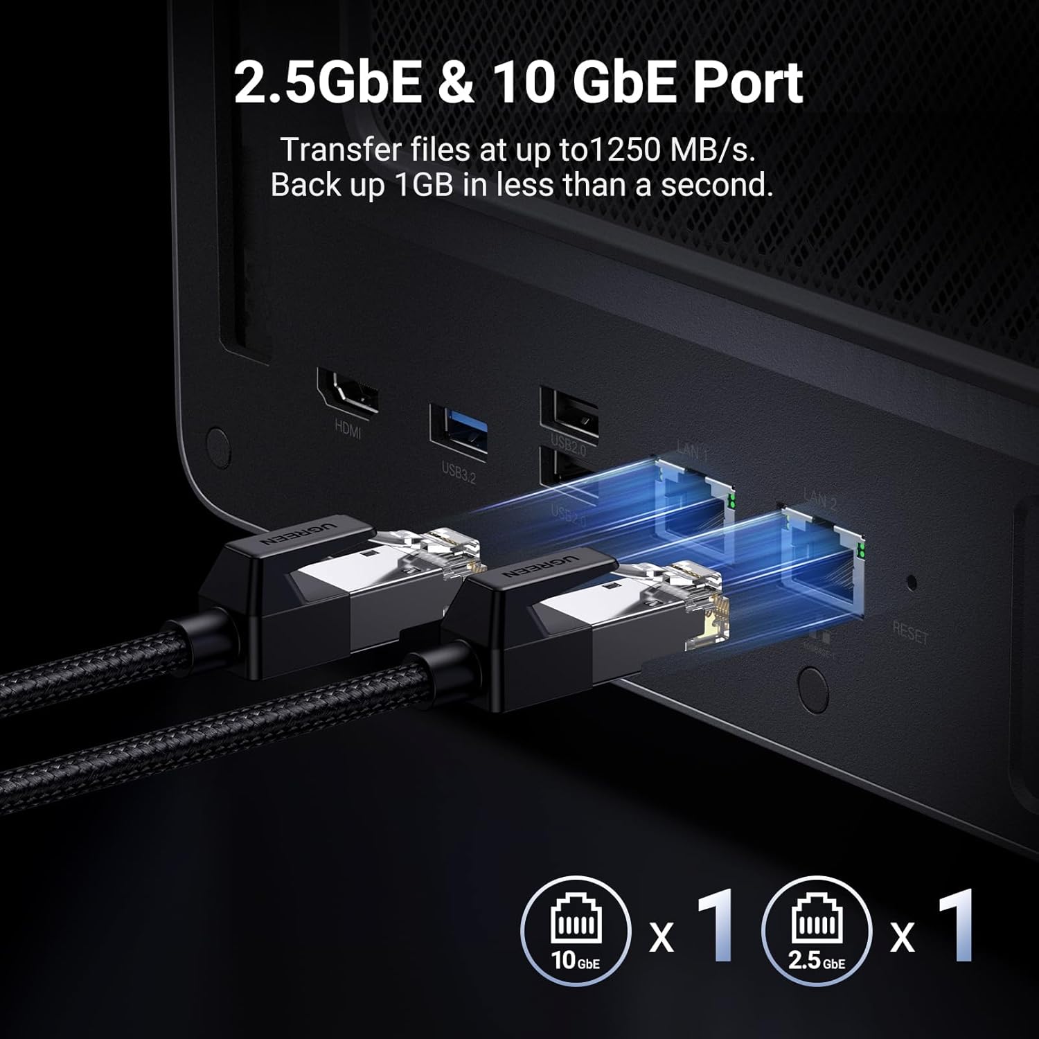 UGREEN NASync DXP6800 Plus – 6-Bay High-Performance Desktop NAS - Intel Core i3-1215U | 6-Core Processor | 10GbE + 2.5GbE | 4K HDMI | Up to 196TB Storage | Diskless