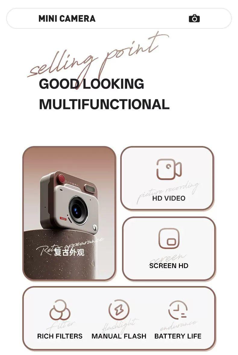 Retro  Mini Camera – Compact, Stylish & Powerful