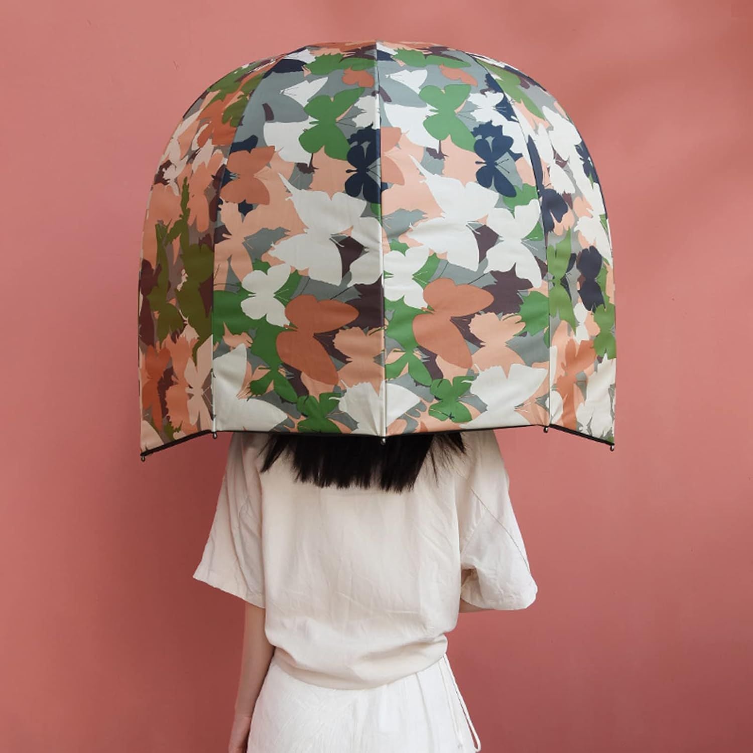 Head Cover Straight Umbrella – Hands-Free Outdoor Protection