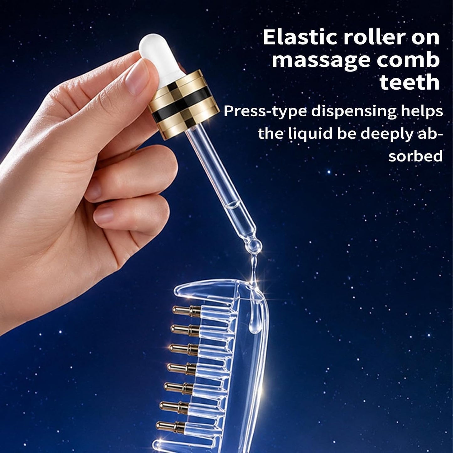 Zarena Crystal Clear Liquid Hair Comb | Scalp Oil Applicator
