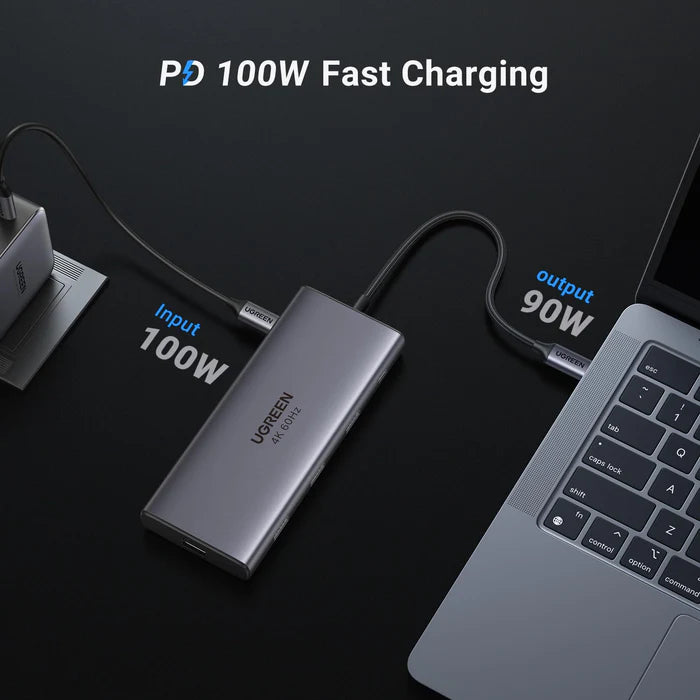UGREEN Revodok Pro 109 9-in-1 USB-C Hub | 10Gbps USB 3.2 | 4K@60Hz HDMI | 100W PD